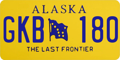 AK license plate GKB180