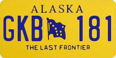 AK license plate GKB181