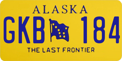 AK license plate GKB184