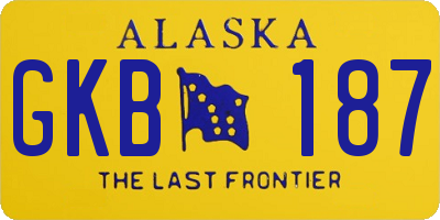 AK license plate GKB187