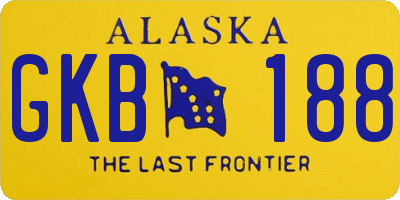 AK license plate GKB188