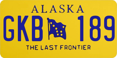 AK license plate GKB189