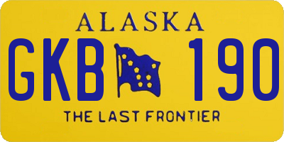 AK license plate GKB190