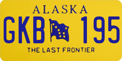 AK license plate GKB195