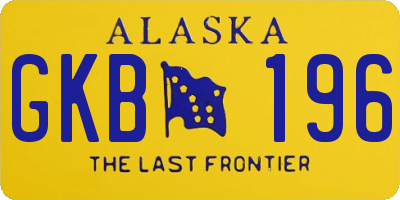 AK license plate GKB196