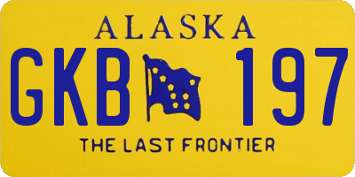 AK license plate GKB197