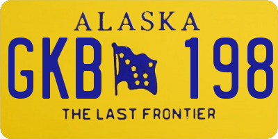 AK license plate GKB198