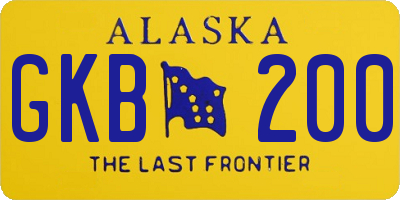 AK license plate GKB200