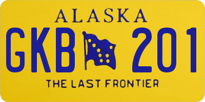 AK license plate GKB201
