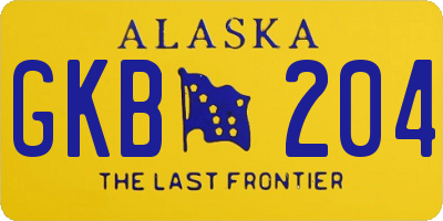 AK license plate GKB204
