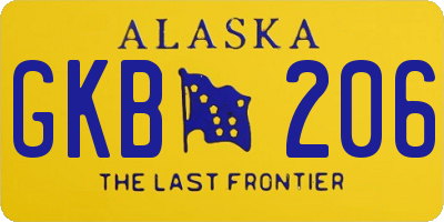 AK license plate GKB206