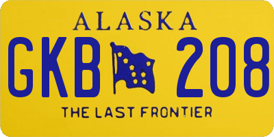 AK license plate GKB208