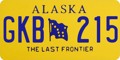 AK license plate GKB215