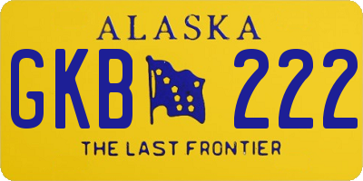 AK license plate GKB222