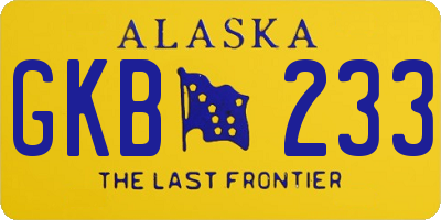 AK license plate GKB233