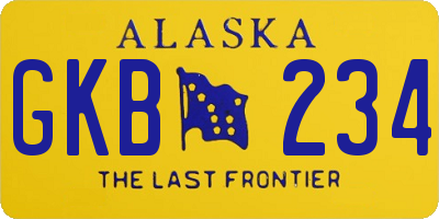 AK license plate GKB234