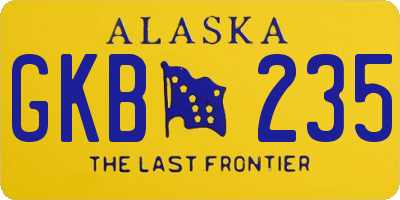 AK license plate GKB235