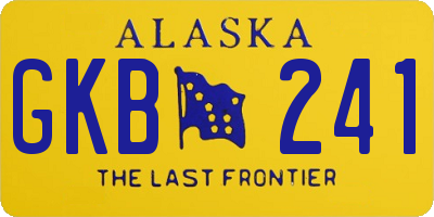 AK license plate GKB241