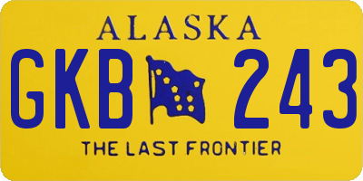 AK license plate GKB243