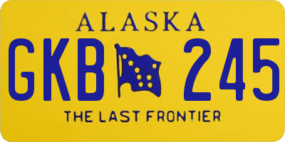 AK license plate GKB245