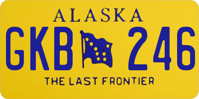 AK license plate GKB246