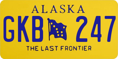 AK license plate GKB247