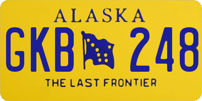 AK license plate GKB248