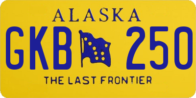 AK license plate GKB250