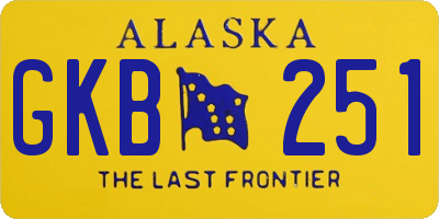 AK license plate GKB251