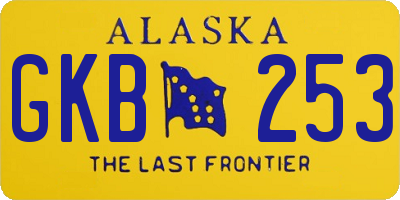 AK license plate GKB253