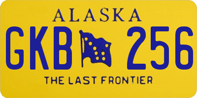 AK license plate GKB256