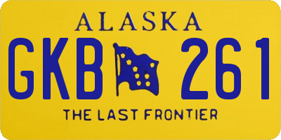 AK license plate GKB261