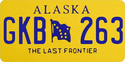 AK license plate GKB263