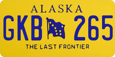 AK license plate GKB265