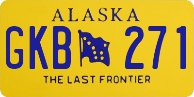 AK license plate GKB271