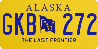 AK license plate GKB272