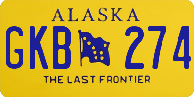 AK license plate GKB274