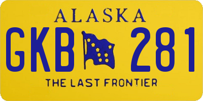 AK license plate GKB281