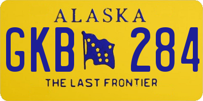 AK license plate GKB284