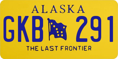 AK license plate GKB291