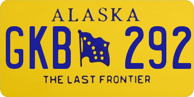 AK license plate GKB292