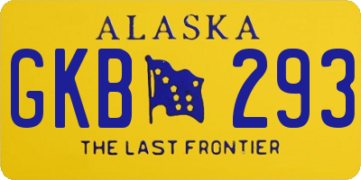 AK license plate GKB293