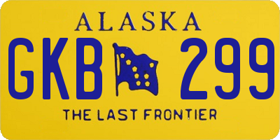 AK license plate GKB299