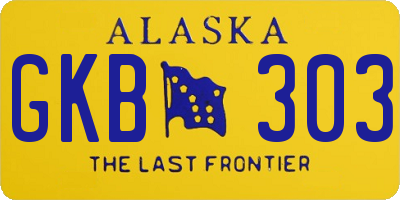 AK license plate GKB303