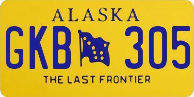 AK license plate GKB305
