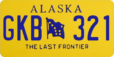 AK license plate GKB321