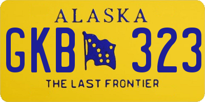 AK license plate GKB323