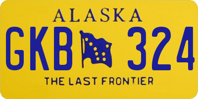 AK license plate GKB324