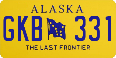 AK license plate GKB331