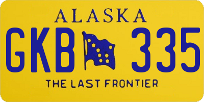 AK license plate GKB335